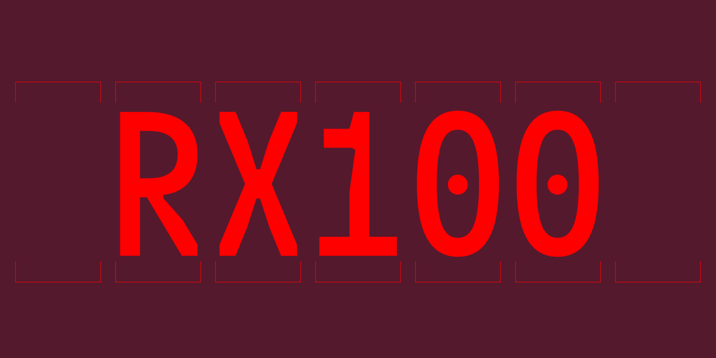 Przykładowa czcionka RX 100 #1